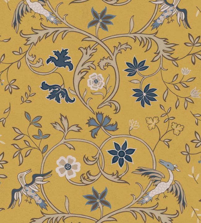 Antwerp Damask Wallpaper by Coordonne Mustard