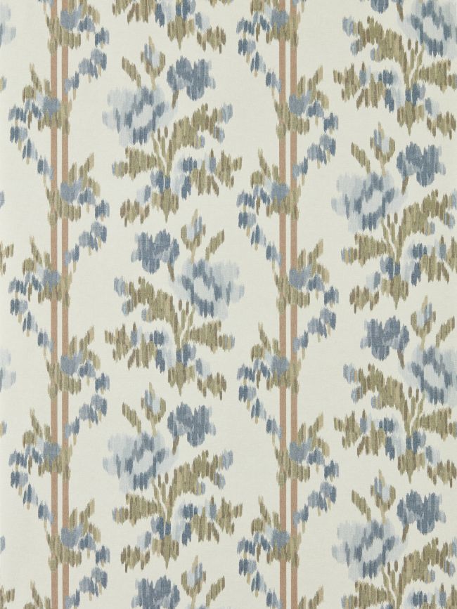Apothecary Rose Wallpaper by Sanderson Ether Blues