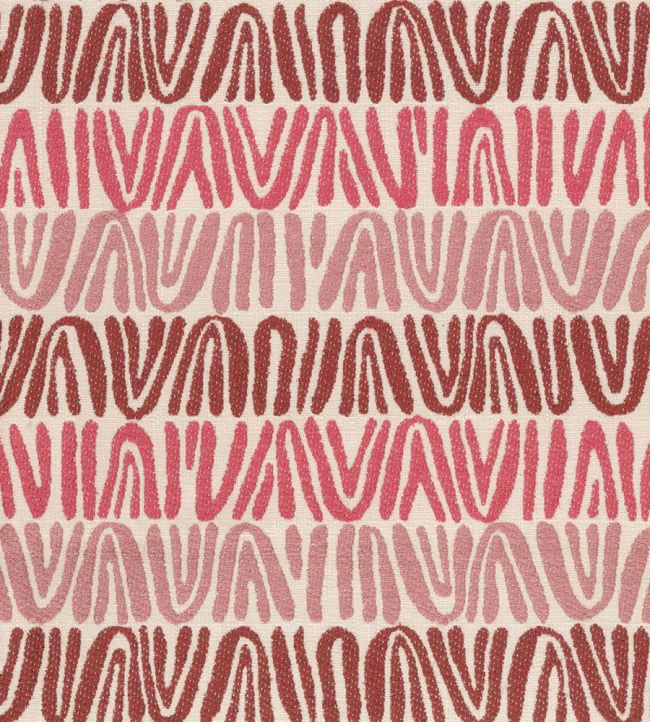Appledore Fabric by Nina Campbell Claret/Red/Pink