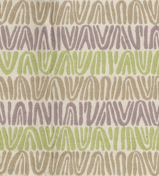 Appledore Fabric by Nina Campbell Lilac/Green/Stone