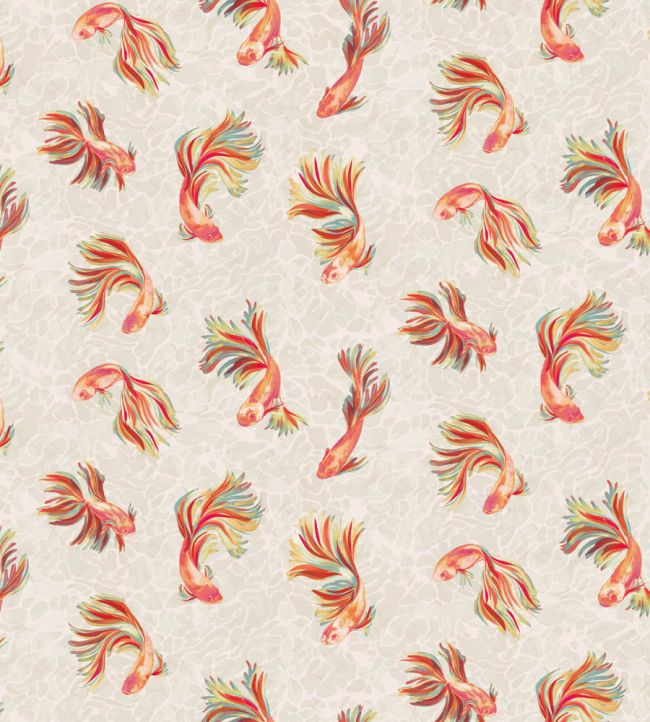 Aquaria Fabric by Osborne & Little Linen/Mandarin