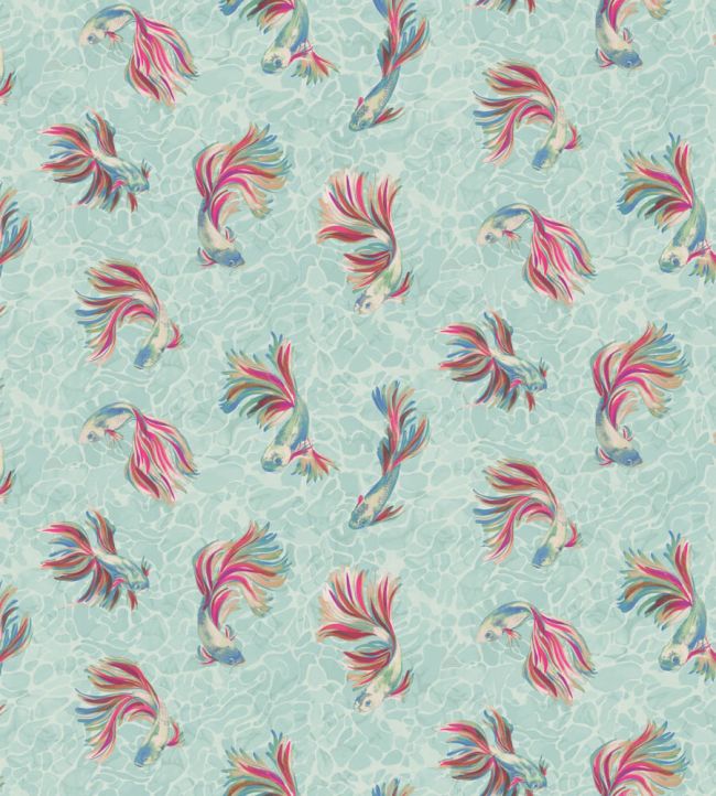 Aquaria Fabric by Osborne & Little Mediterranean/Magenta