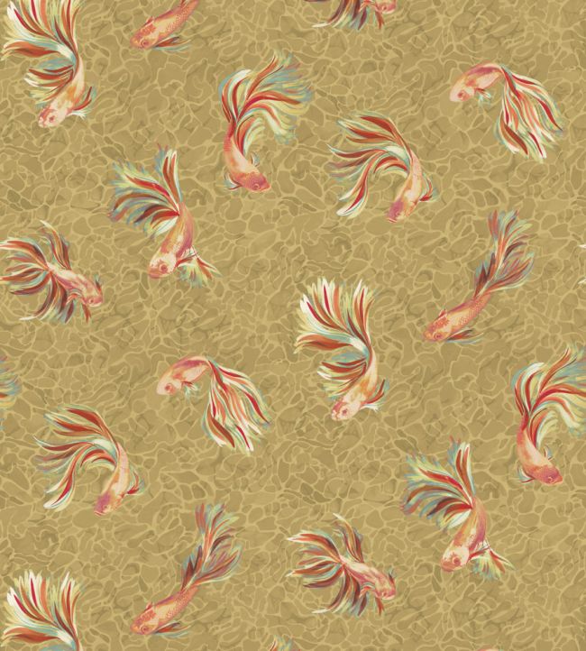 Aquaria Metallic Wallpaper by Osborne & Little Metallic Gold
