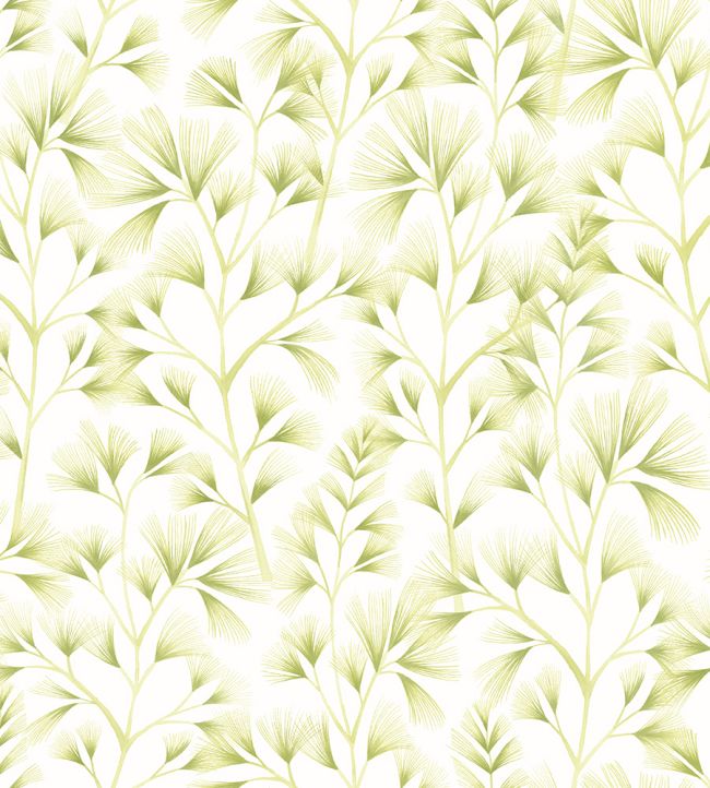 Arabella Wallpaper by Ohpopsi Green Cream