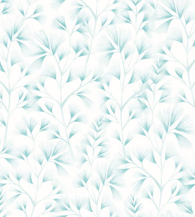 Arabella Wallpaper by Ohpopsi Teal Cream