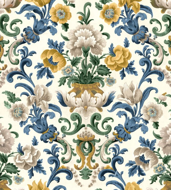 Aranjuez Damask Wallpaper by Coordonne Sapphire