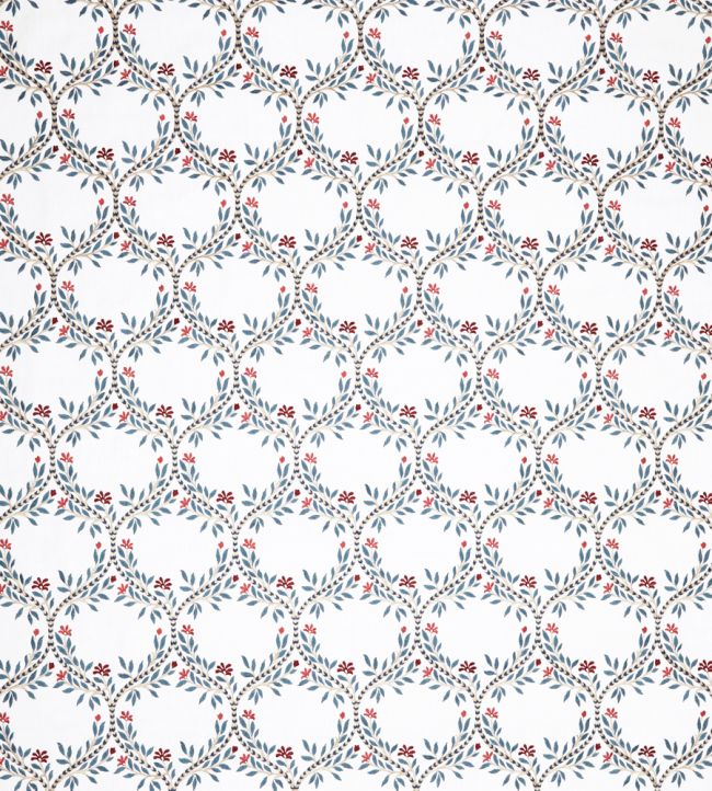 Arber Fabric by Nina Campbell Blue/Red