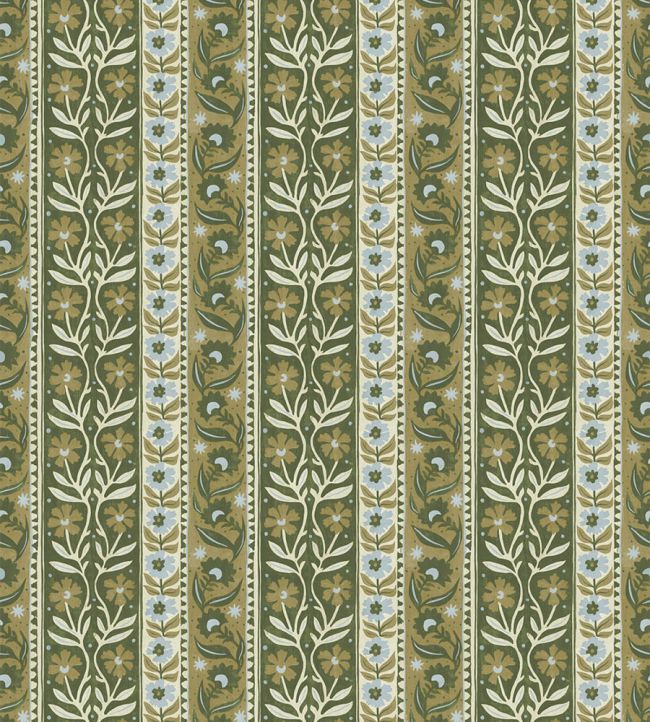 Arber Stripe Wallpaper by Josephine Munsey Green and Blue
