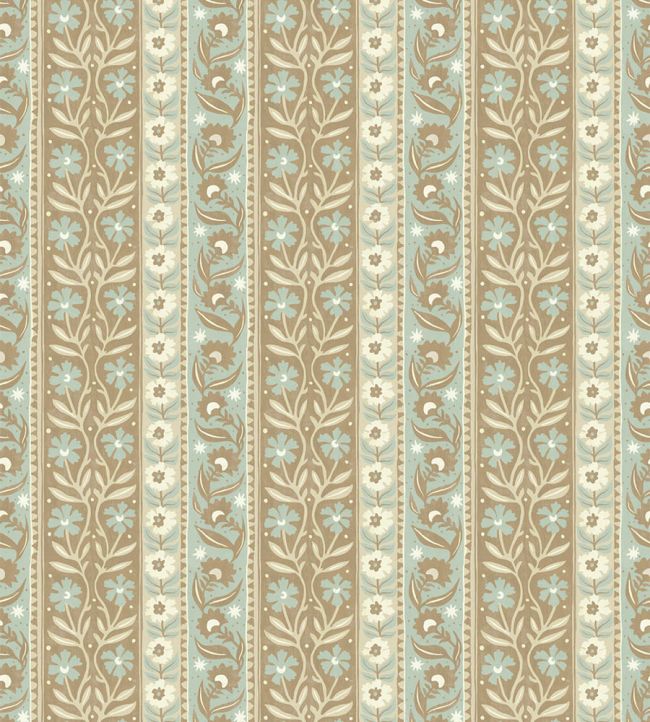 Arber Stripe Wallpaper by Josephine Munsey Stone and Aqua