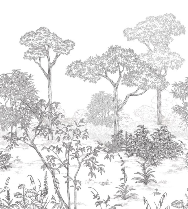 Arboretum Mural by Caselio Noir Blanc