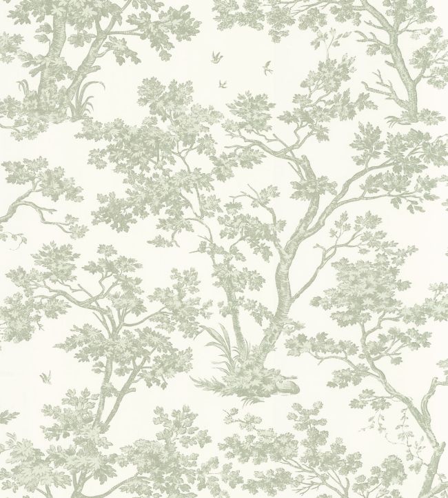 Arbre Wallpaper by Casadeco Vert Amande