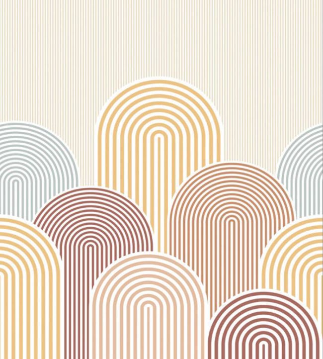 Arched Line Mural by Caselio Multicouleurs