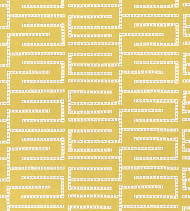 Architect Embroidery Fabric by Thibaut Harvest Gold