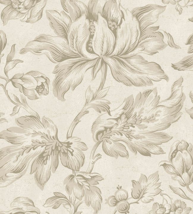 Archive Flower Wallpaper by Borastapeter Sandstone