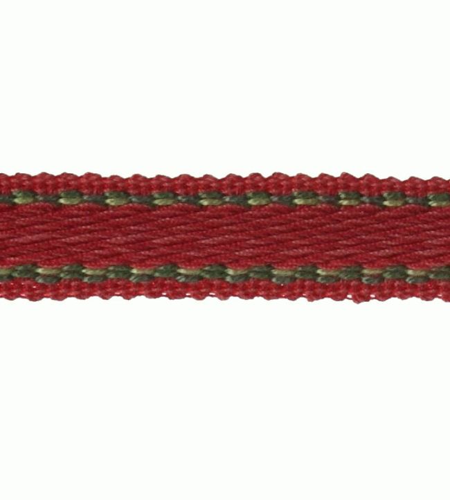 Arlington Narrow Braid Trimming by Colefax and Fowler Red/Green