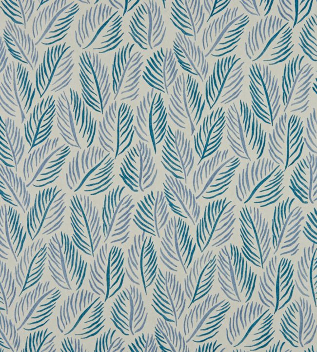 Armature Feuilles Wallpaper by Christopher Farr Cloth Cobalt