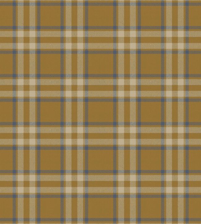 Arran Check Fabric by Arley House Dijon