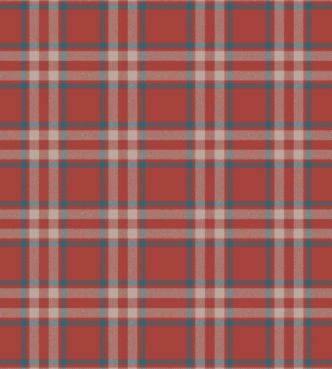 Arran Check Fabric by Arley House Scarlet