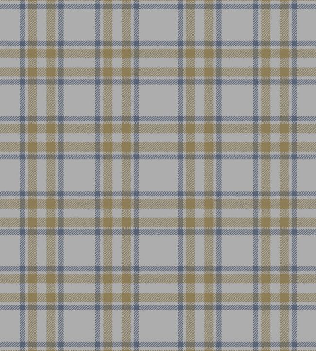 Arran Check Fabric by Arley House Silver