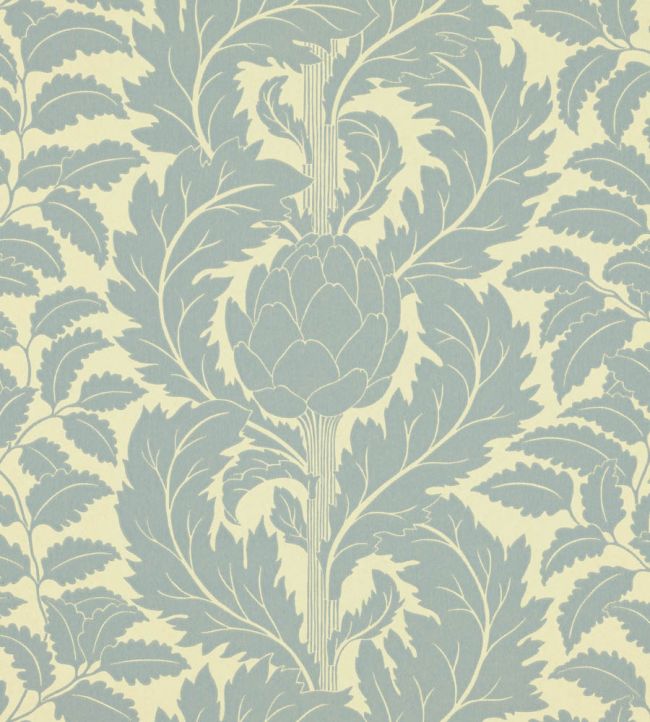 Artichoke Wallpaper by Langelid Von Bromssen Eggshell Blue
