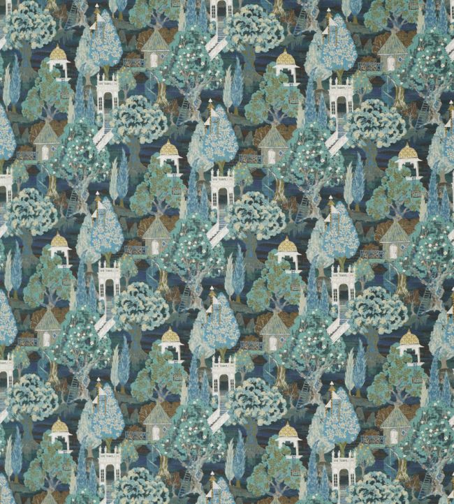 Artists Retreat Fabric by Jim Thompson No.9 Midnight
