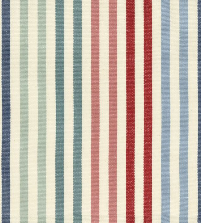 Ascot Stripe Fabric by Ian Mankin Reds