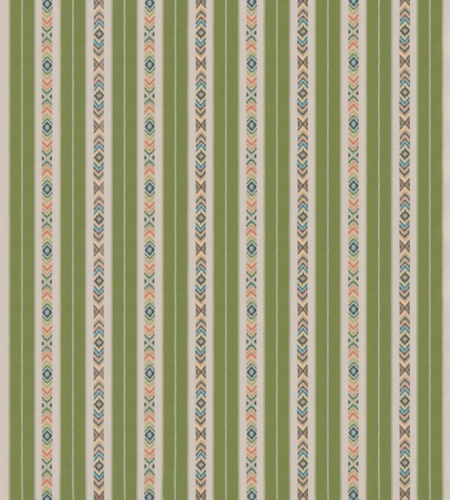 Ashlar Stripe Fabric by GP & J Baker Emerald