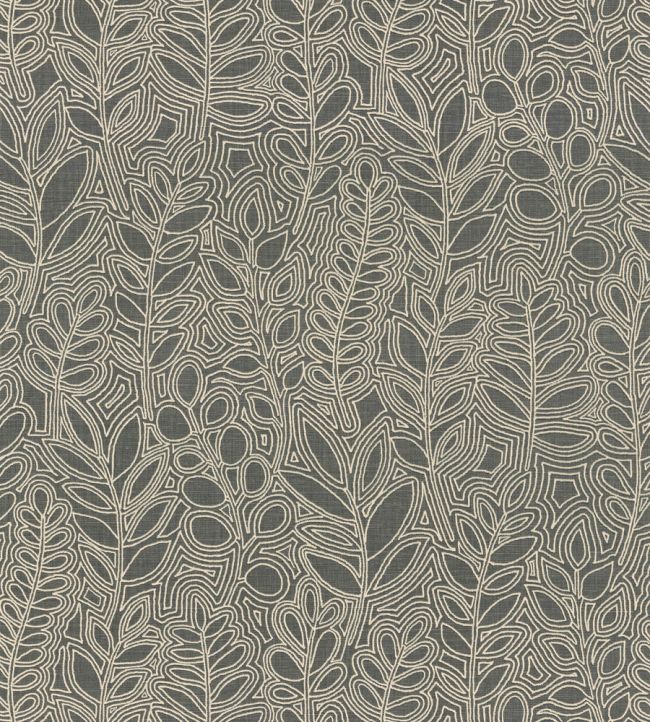 Astragale Wallpaper by Casamance Anthracite