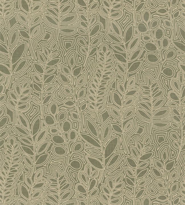 Astragale Wallpaper by Casamance Kaki
