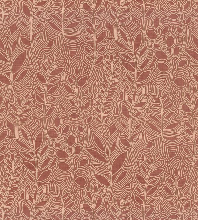 Astragale Wallpaper by Casamance Terracotta