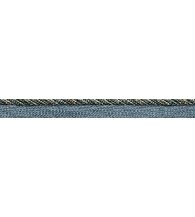 Astrid Cord with Tape Trimming by Samuel & sons Slate Blue