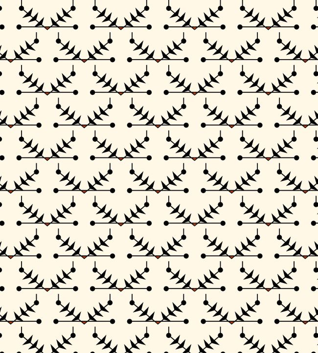 Atomic Trellis Wallpaper by Ottoline Black