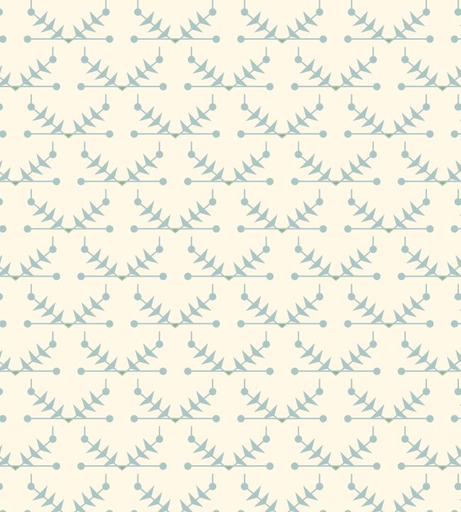 Atomic Trellis Wallpaper by Ottoline Light Blue