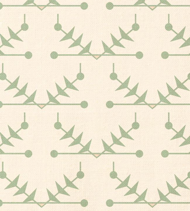 Atomic Trellis Fabric by Ottoline Soft Sage