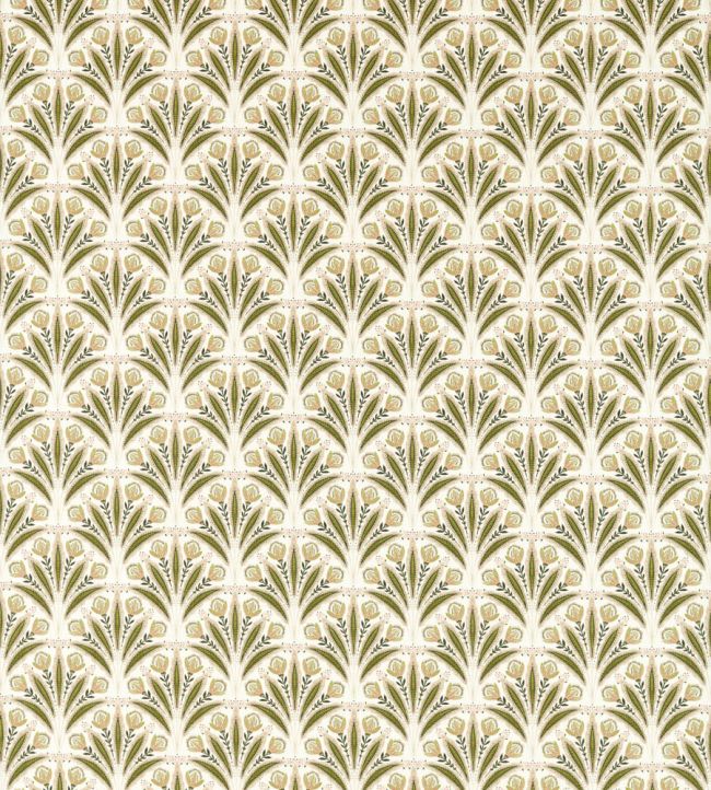 Attingham Fabric by Clarke & Clarke Sage/Blush