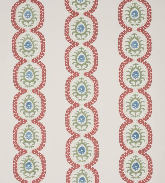 Aubrey Stripe Fabric by Colefax and Fowler Red/Green
