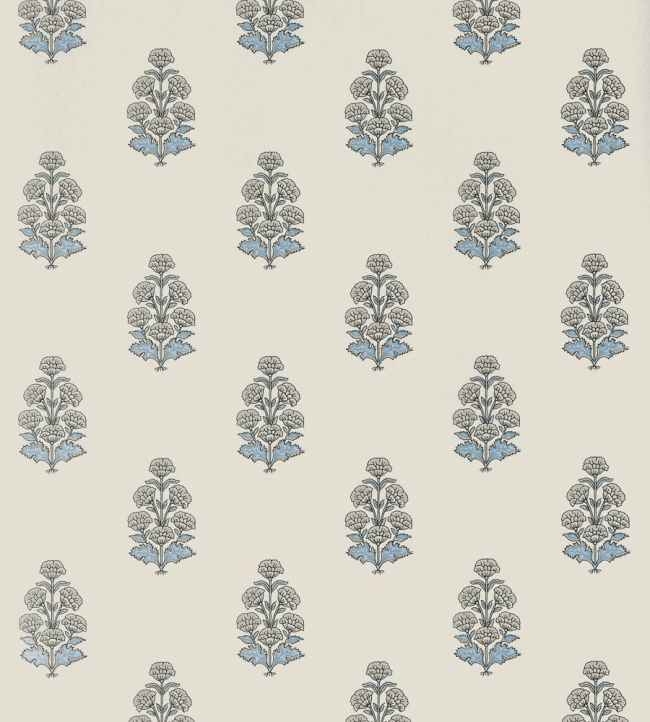 Audrey Wallpaper by Thibaut Spa Blue