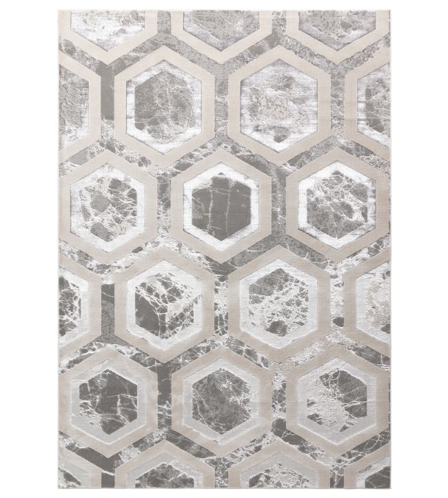 Asiatic Aurora Crystal rug Silver AU12-80150 Silver