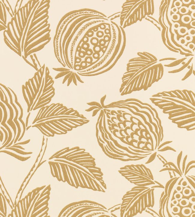 Averly Wallpaper by Romo Ochre