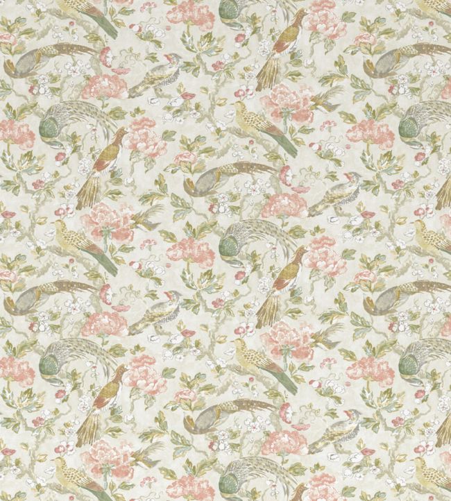 Aviary Fabric by Madeaux 02 Moss and Clay