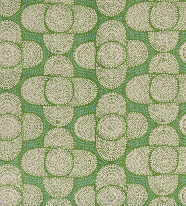 Azteque Fabric by Christopher Farr Cloth Green