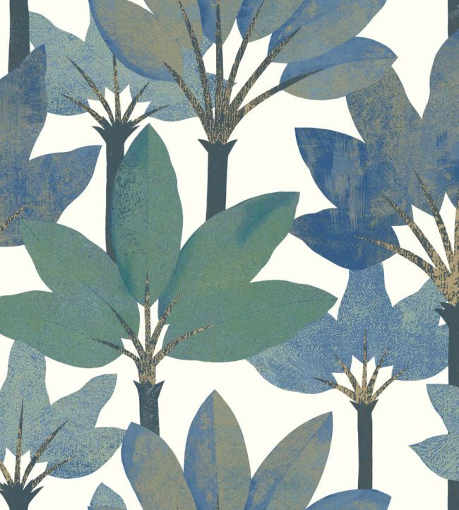 Babel Wallpaper by Casadeco Bleu Mediterranee