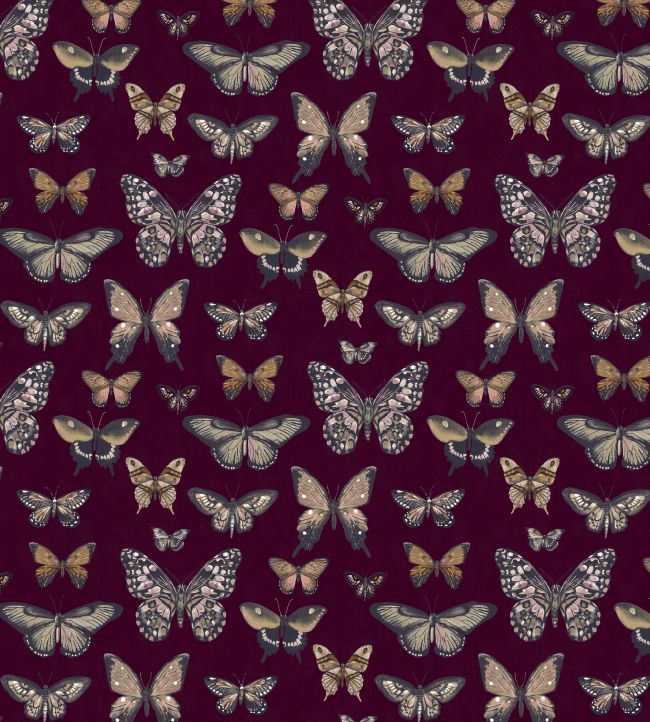 Baby Taman Fabric by Arley House Claret