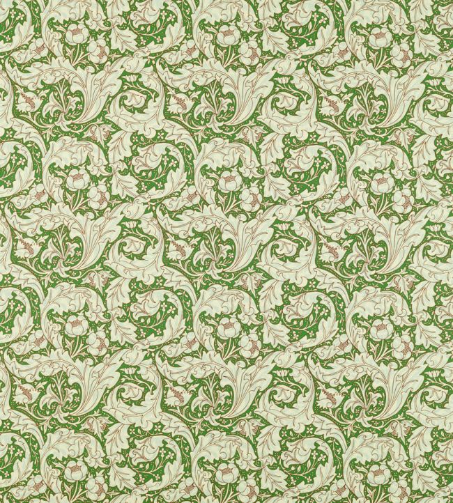 Bachelors Button Fabric by Morris & Co Leaf Green/Sky