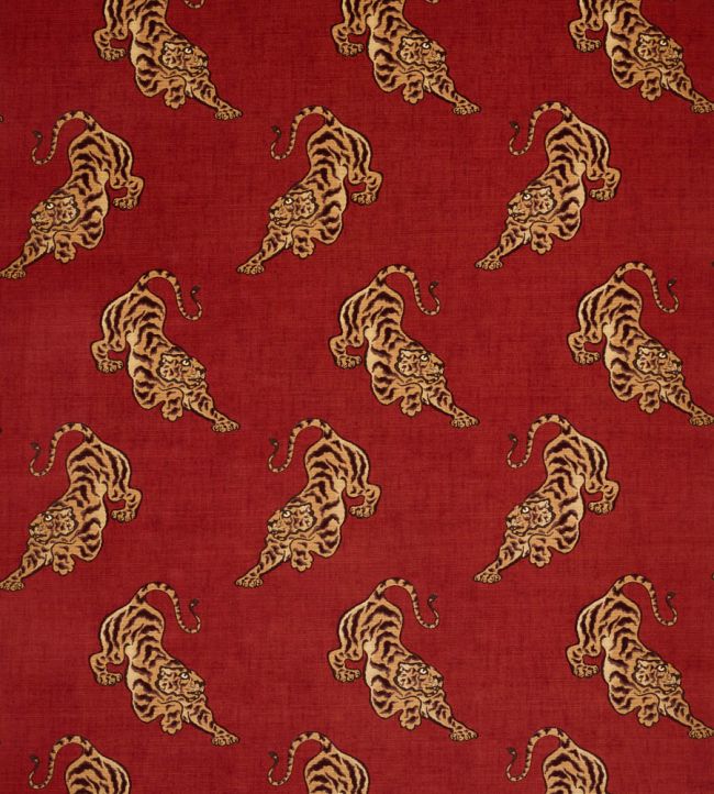 Bagan Velours Fabric by Manuel Canovas Grenat