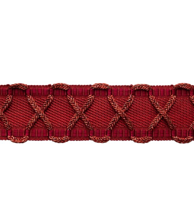 Bagatelle Border Trimming by Samuel & Sons Scarlet Rose