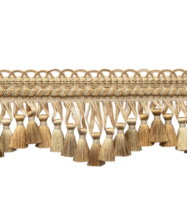 Bagatelle Scalloped Tassel Fringe Trimming by Samuel & Sons Gilded Gold