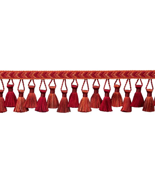 Bagatelle Tassel Fringe Trimming by Samuel & Sons Scarlet Rose