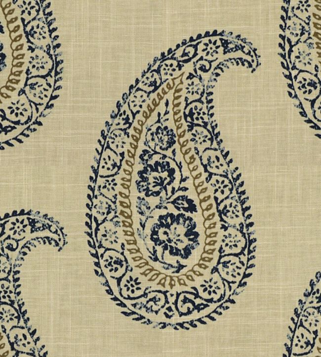Madira Fabric by Baker Lifestyle Indigo/Taupe