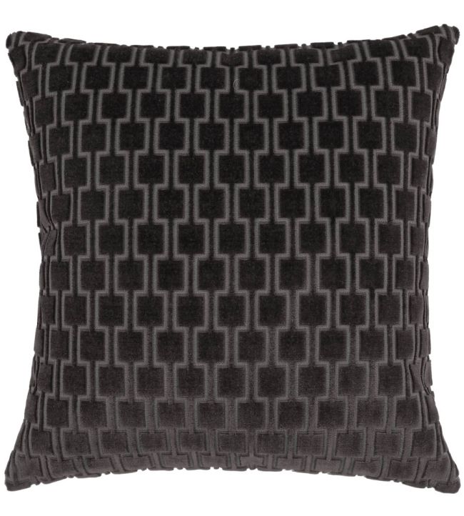 Bakerloo Cushion 50 x 50cm by Kirkby Design Jet Black
